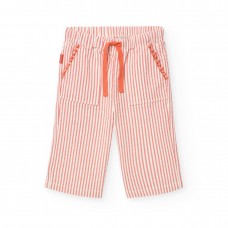 BOBOLI παντελόνι ριγέ παιδικό 231051-9642 ροζ